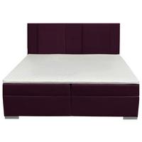Boxbett Mit Bettkasten 180x200 Cm Dolly - Bordeaux/Silberfarben, Basics, Holzwerkstoff/Textil (180/200cm) - Livetastic