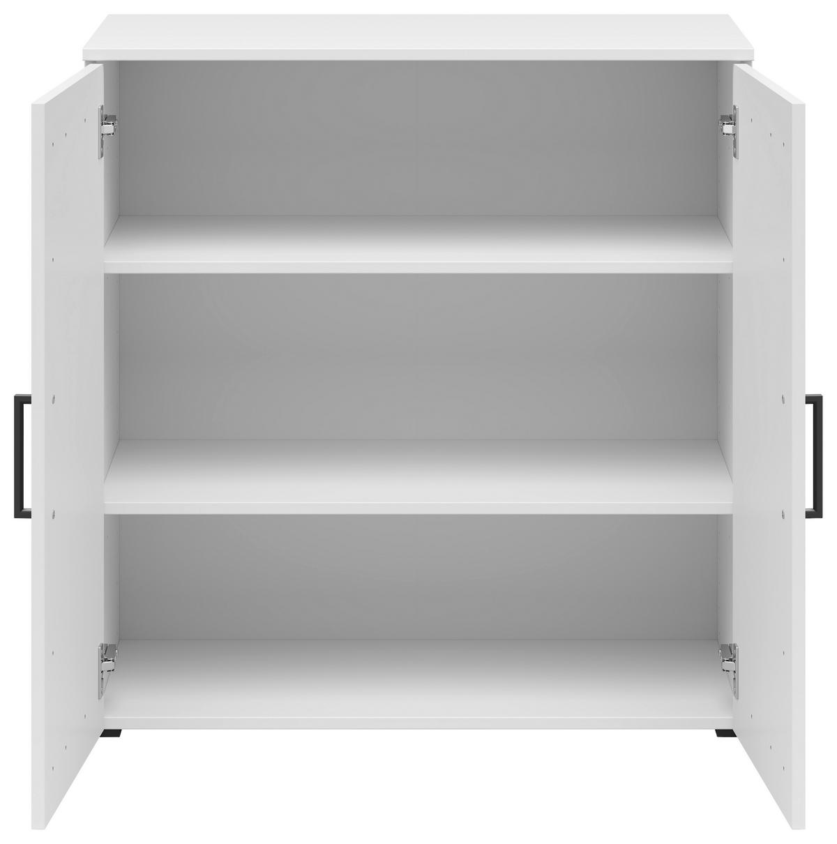 Komoda MULTISTAURAUM š: 80 cm - bílá/černá, Moderní, kompozitní dřevo/plast (80/83/40cm)