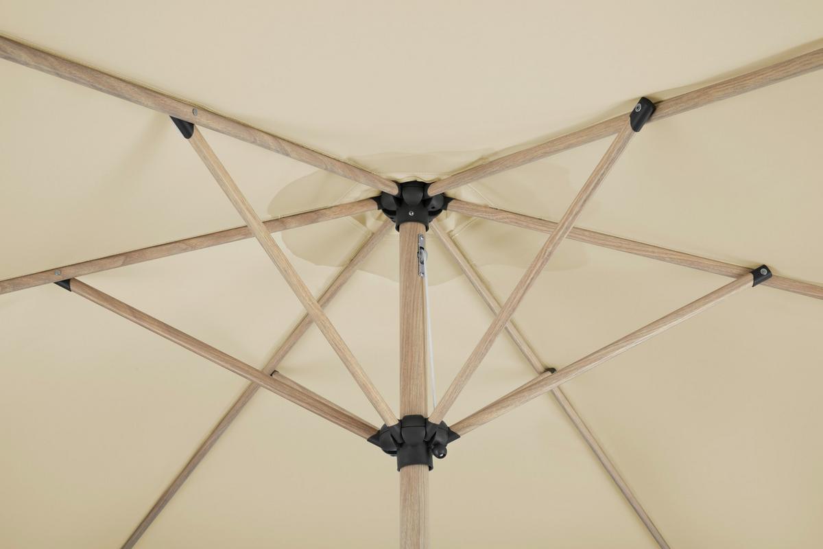 Sonnenschirm Cordoba BxHxT: 270x236x270 cm Naturfarben - Eichefarben/Naturfarben, Basics, Textil/Metall (270/236/270cm) - Schneider