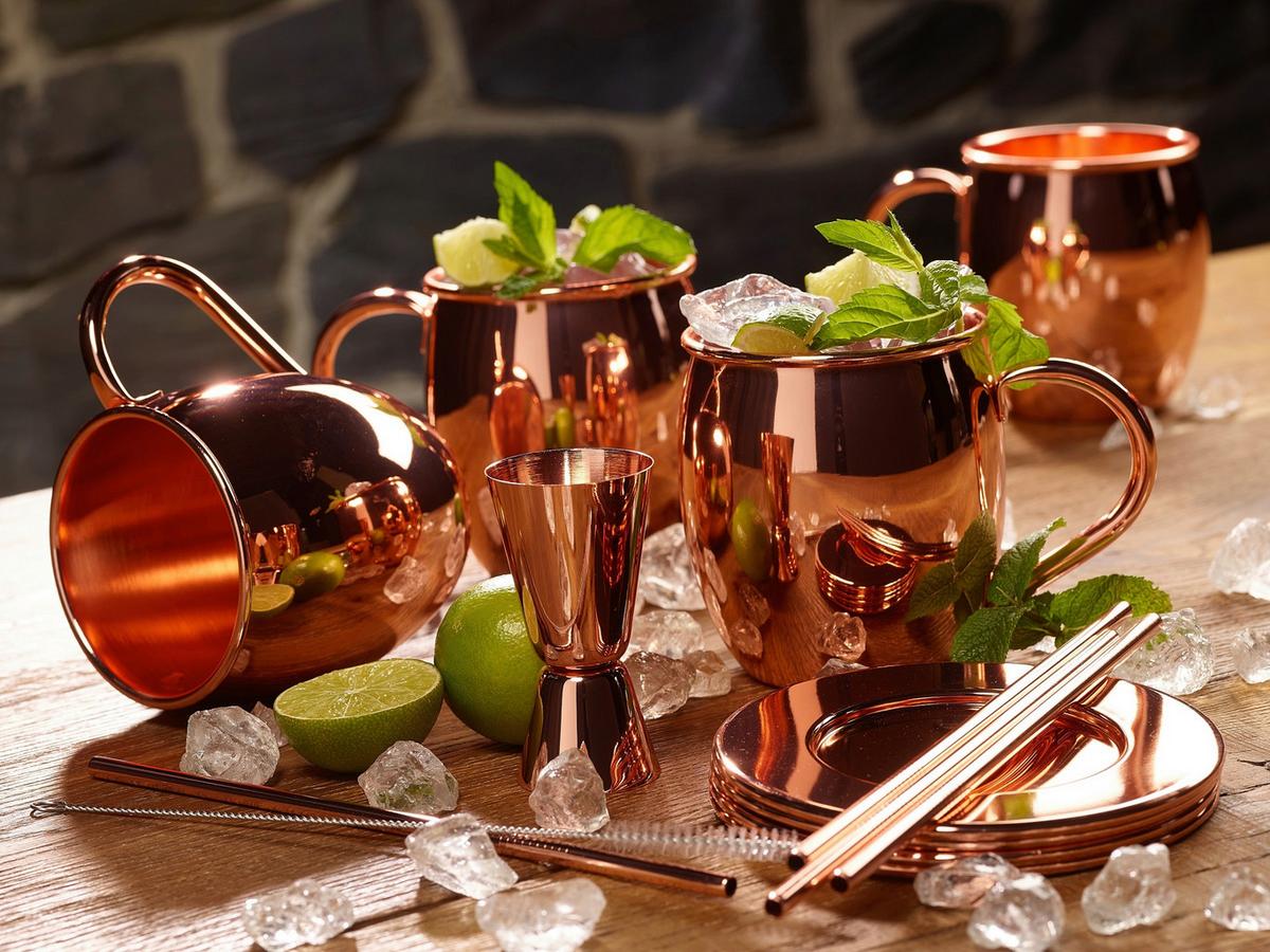 Moscow-mule-becherset 5 Stück Kupferfarben, 500 Ml - Kupferfarben, Basics, Metall (10/10/13,5cm) - Echtwerk