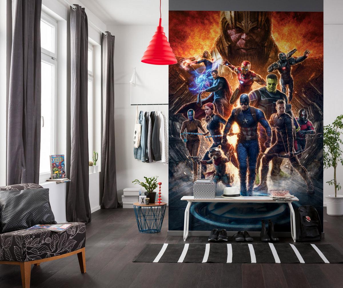Fototapete Avengers Vs Thanos - Multicolor, Trend, Textil (200/280cm)