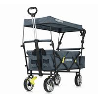 Bollerwagen Hoberg Grau max. 80 kg faltbar, Feststellbremse - Grau, Basics, Kunststoff/Textil (139/54/103cm)
