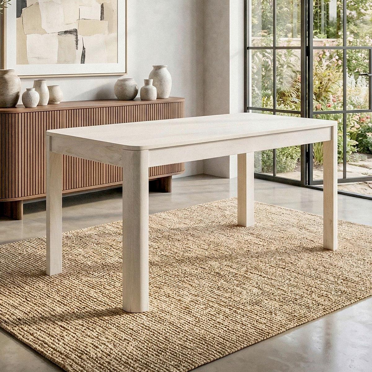 ESSTISCH Weiß L: 120cm - Weiß, Design, Holz (120/76/60cm) - Livetastic