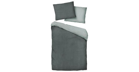 Flanell Bettwäsche 140x200 cm Cashmere Anthrazit/Silber - Anthrazit/Silberfarben, ROMANTIK / LANDHAUS, Textil - James Wood