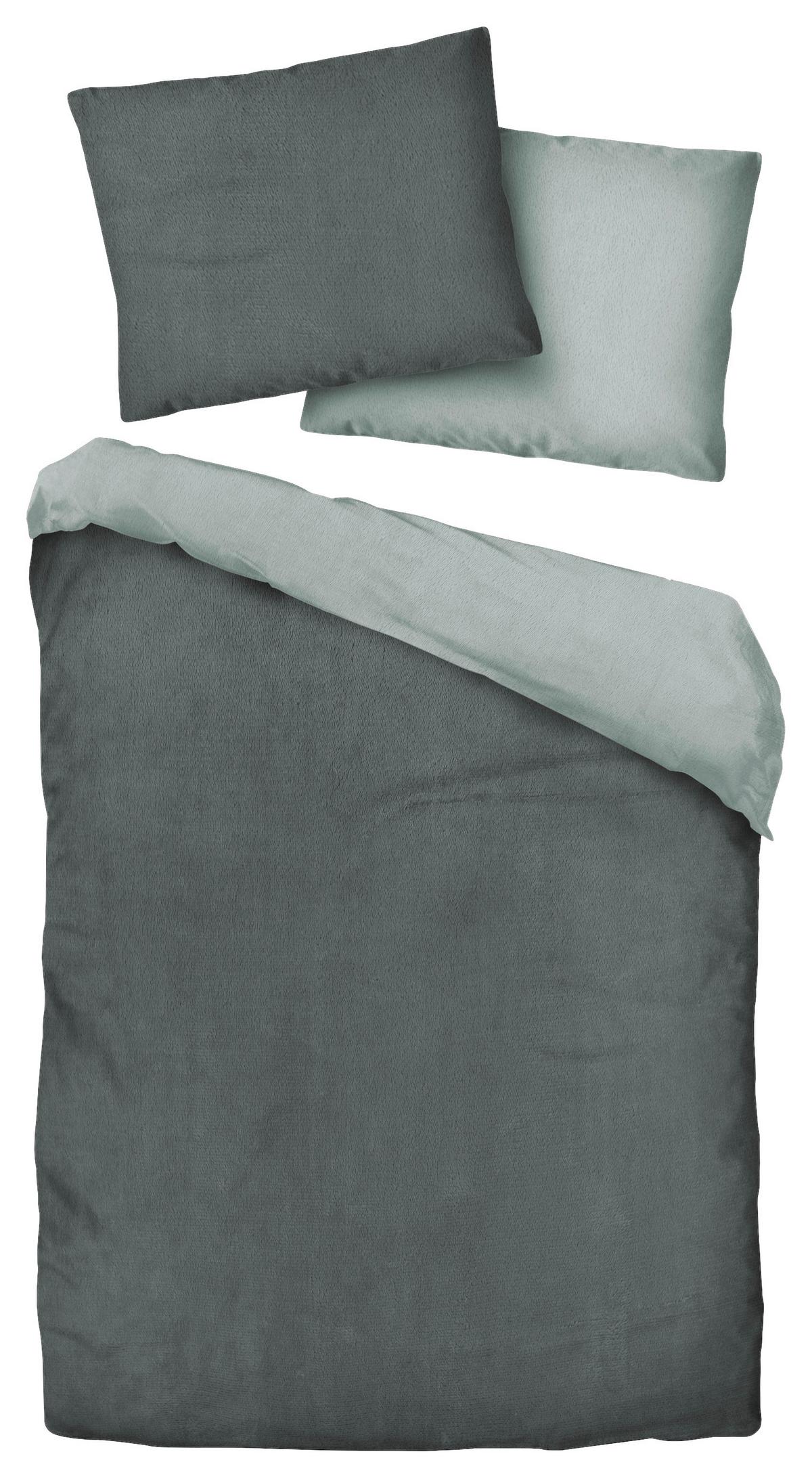 Flanell Bettwäsche 140x200 Cm Cashmere Anthrazit/silber - Anthrazit/Silberfarben, ROMANTIK / LANDHAUS, Textil - James Wood