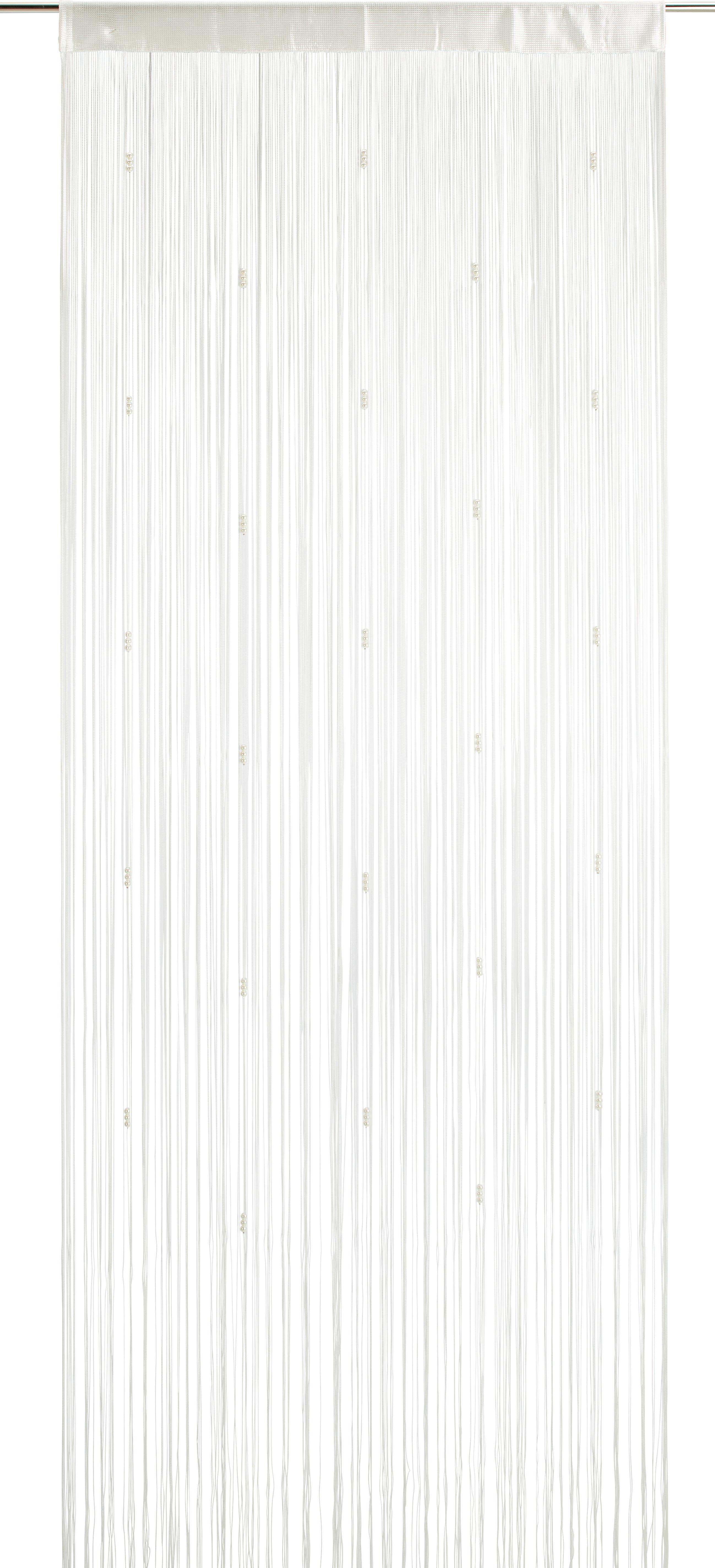 NITKOVÝ ZÁVES Perle, 90/245 cm, biela - biela, Romantik / Landhaus, textil (90/245cm) - Modern Living