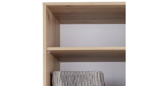 Kleiderschrank mit Fächern 98cm Box, Weiß/Eiche Dekor - Eichefarben/Weiß, MODERN, Holzwerkstoff (98/205/55cm) - Ondega