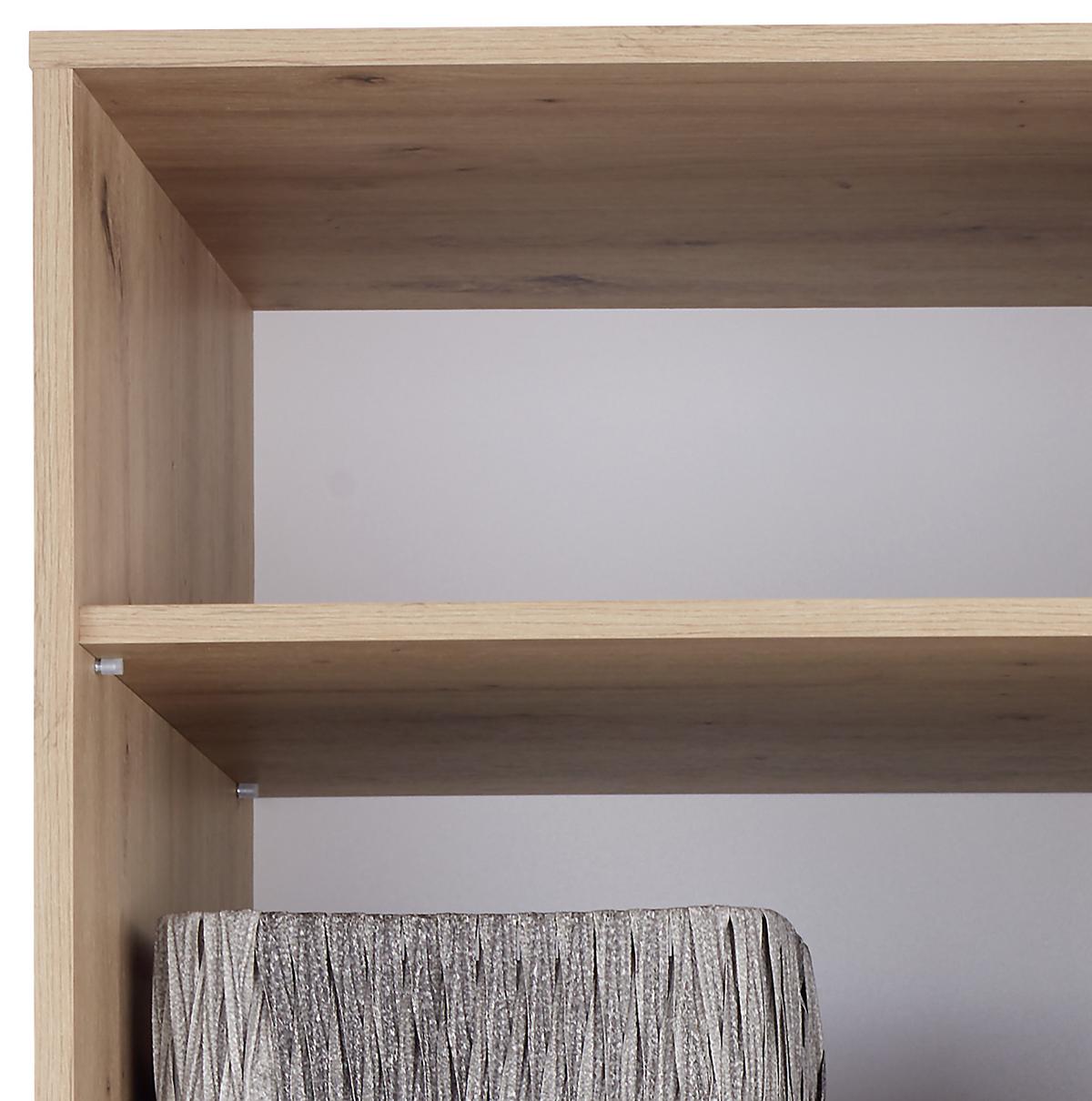 Kleiderschrank Mit Fächern 98cm Box, Weiß/eiche Dekor - Weiß/Eiche Artisan, MODERN, Holzwerkstoff (98/205/55cm) - Ondega