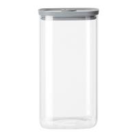 SKLENENÁ DÓZA NA POTRAVINY SELINA - CA. 1,5L - číra/sivá, Modern, plast/sklo (10,3/18,8/10,3cm) - Modern Living