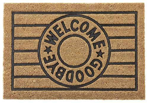 Dveřní Rohožka Welcome & Goodbye, 40/60cm - černá/béžová, Basics, textil/plast (40/60cm) - Modern Living