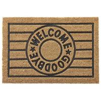 DVEŘNÍ ROHOŽKA Welcome & Goodbye, 40/60cm - černá/béžová, Basics, textil/plast (40/60cm) - Mömax