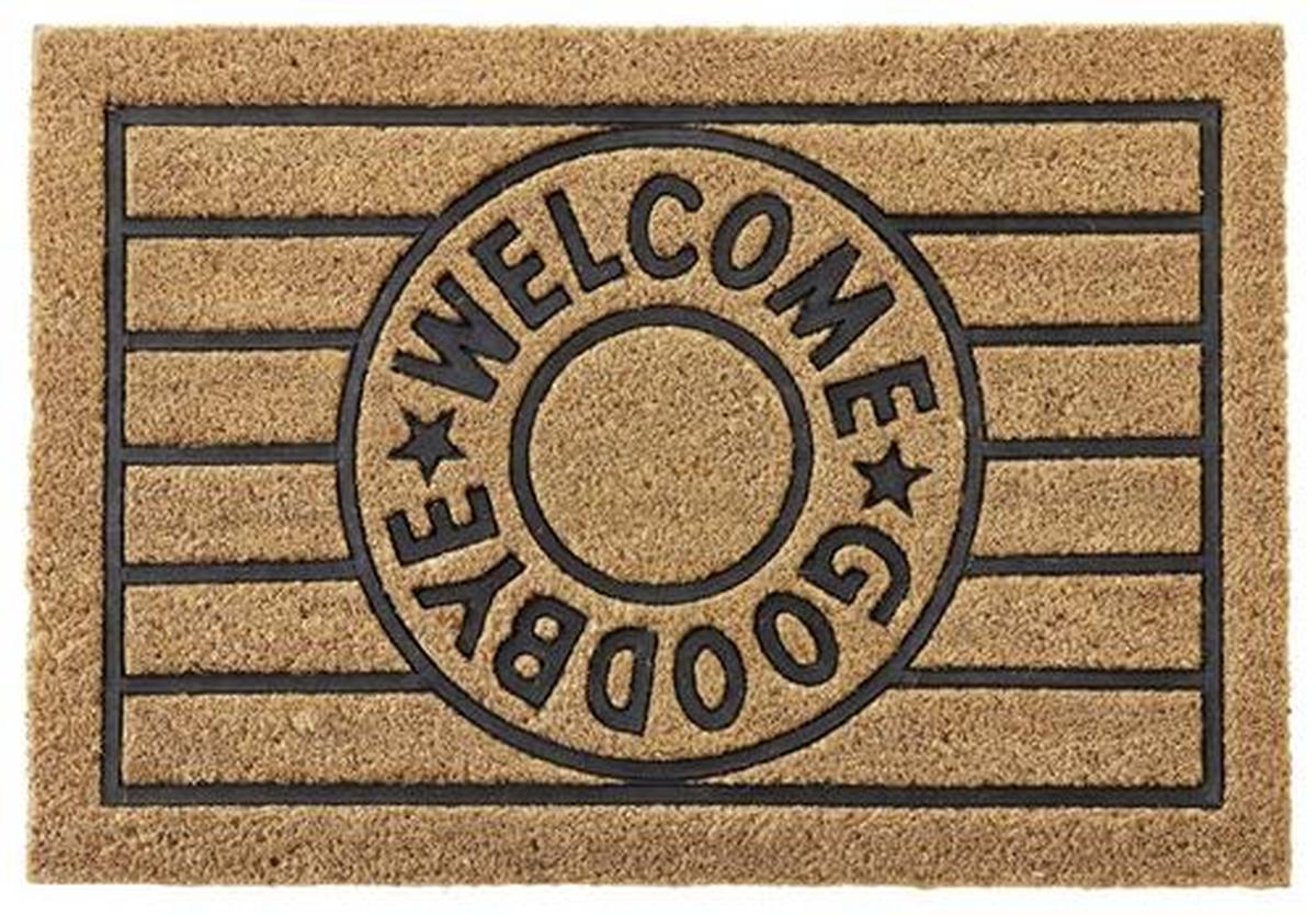 DVEŘNÍ ROHOŽKA Welcome & Goodbye, 40/60cm - černá/béžová, Basics, textil/plast (40/60cm) - Mömax