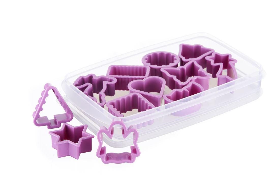 Ausstechform In Aufbewahrungsbox - Transparent/Magenta, KONVENTIONELL, Kunststoff (14/3,5/23cm)