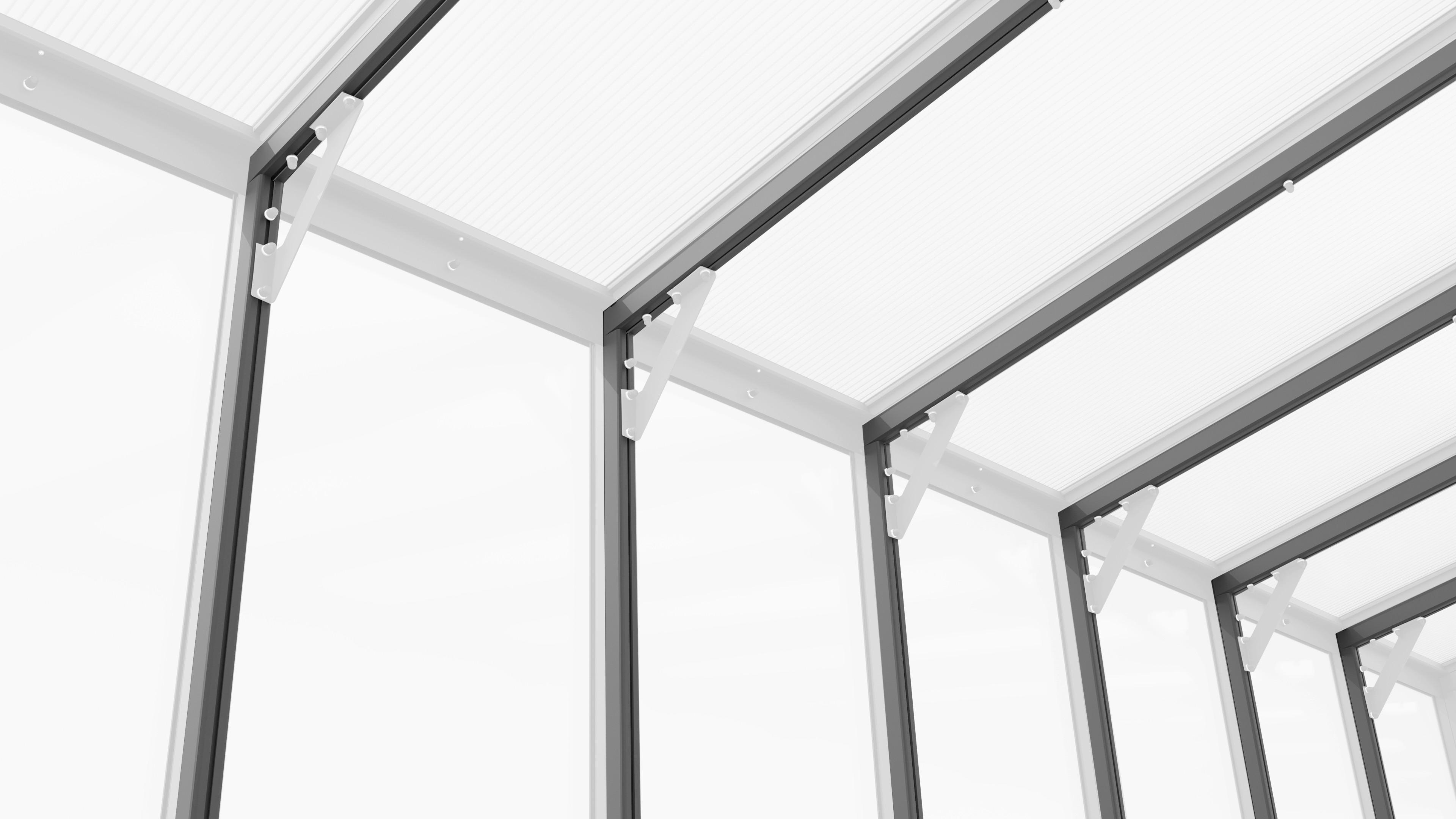 Gewächshaus-Nachrüstsatz Helena 11900 Aluminium - Weiß, Basics, Metall (25/9/263cm)