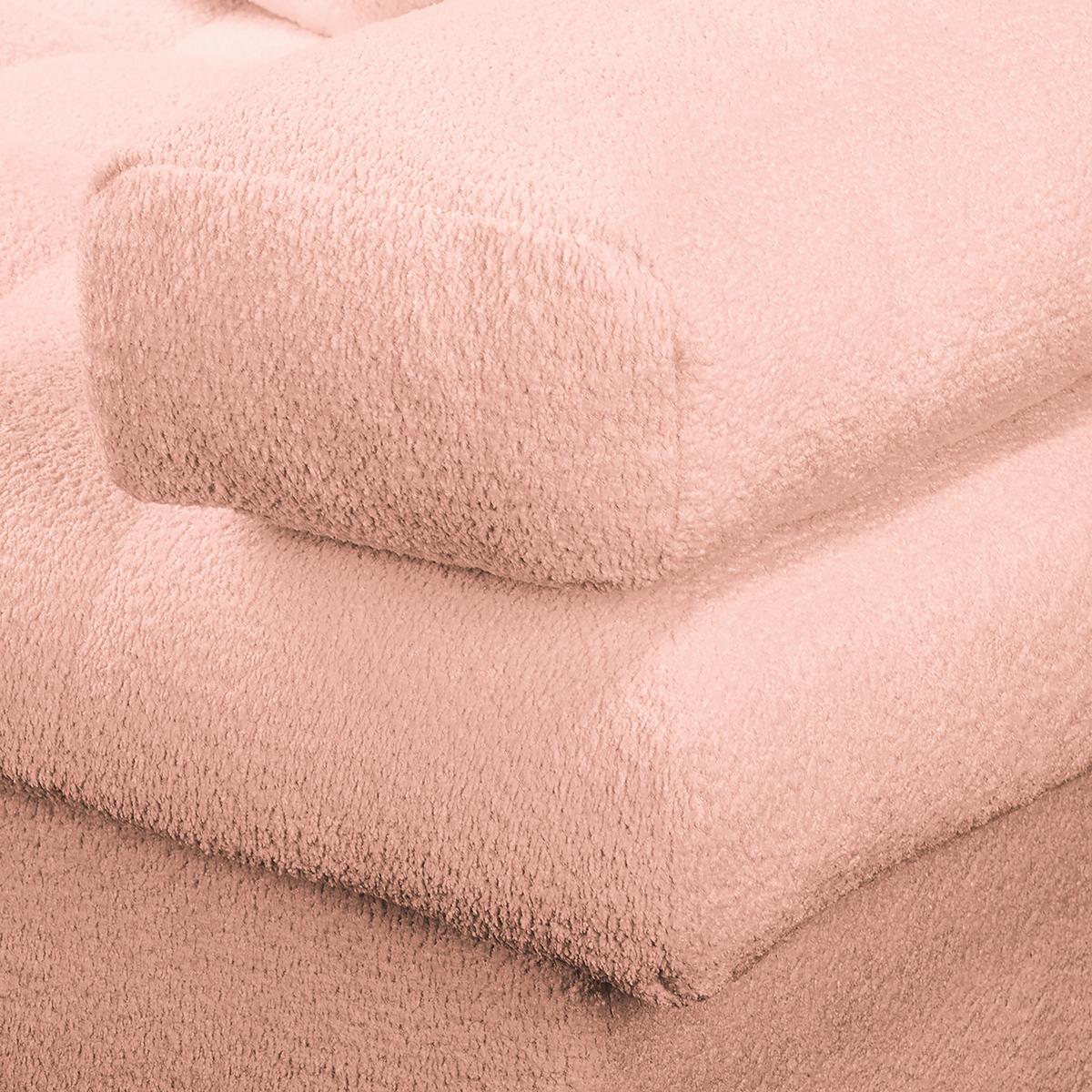 Bigsofa Naomi Rosa B: 284 Cm - Schwarz/Rosa, Design, Textil (284/94/148cm) - Livetastic