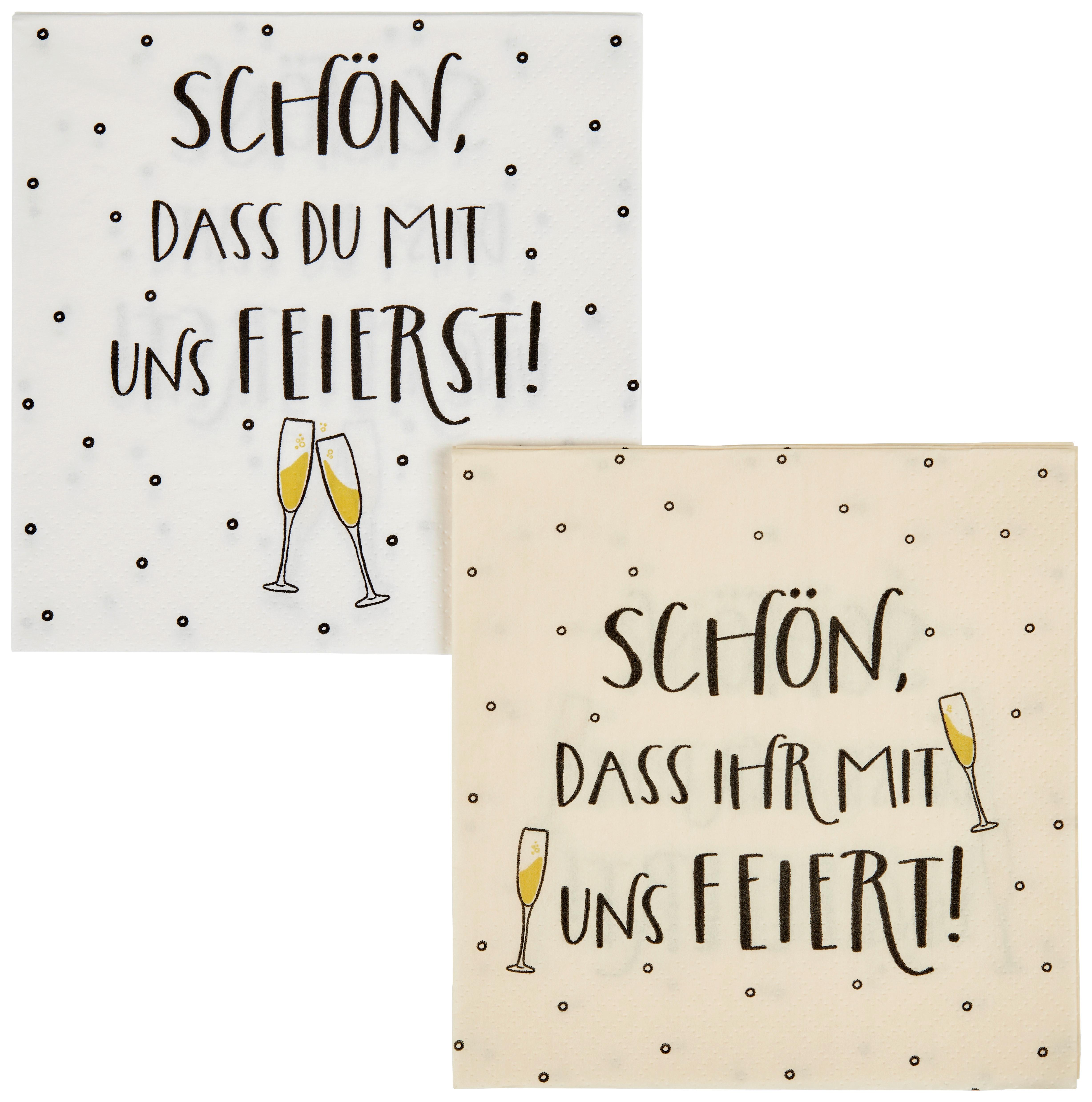 Serviette Hohoho - Basics, Papier (13/3/13cm) - Luca Bessoni