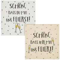 Serviette Hohoho - Basics, Papier (13/3/13cm) - Luca Bessoni