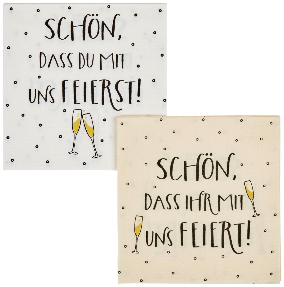 Serviette Hohoho - Basics, Papier (13/3/13cm) - Luca Bessoni