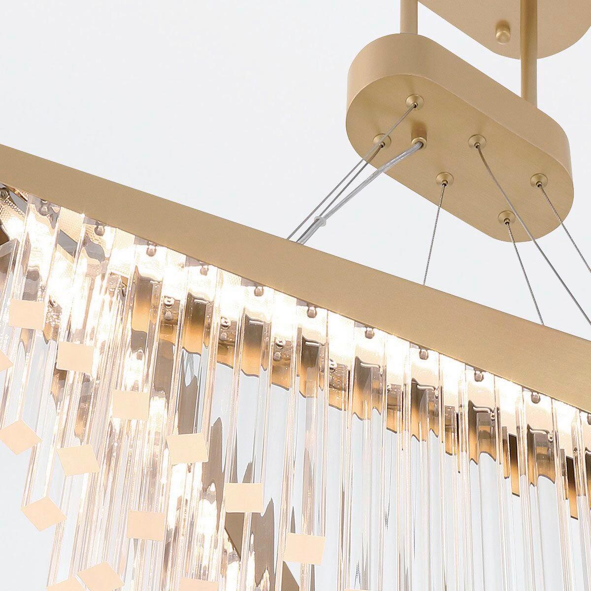 Csillár Qn-Vivien-P-L-Bg - aranyszínű, Konventionell, műanyag/fém (40,5/119,4cm) - Elstead Lighting