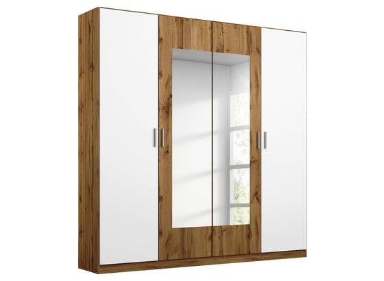 Drehtürenschrank Borneo B: 181 cm Eichefarben - Eichefarben/Weiß, Basics, Holzwerkstoff (181/210/54cm) Drehtürenschrank Borneo B: 181 cm Eichefarben - Eichefarben/Weiß, Basics, Holzwerkstoff (181/210/54cm)