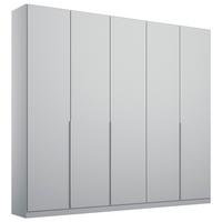 SKRIŇA S OTOČNÝMI DVERAMI ALABAMA - svetlosivá/hliníková, Modern, kompozitné drevo (226/229/54cm)