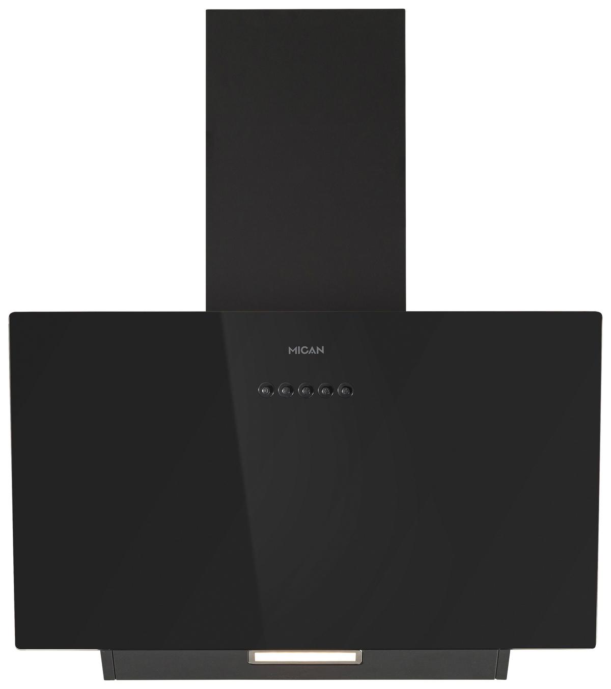 Dunstabzugshaube Kha400mofsa - Schwarz, Basics, Glas/Metall (60/60,5-88,5/31,5cm) - Mican