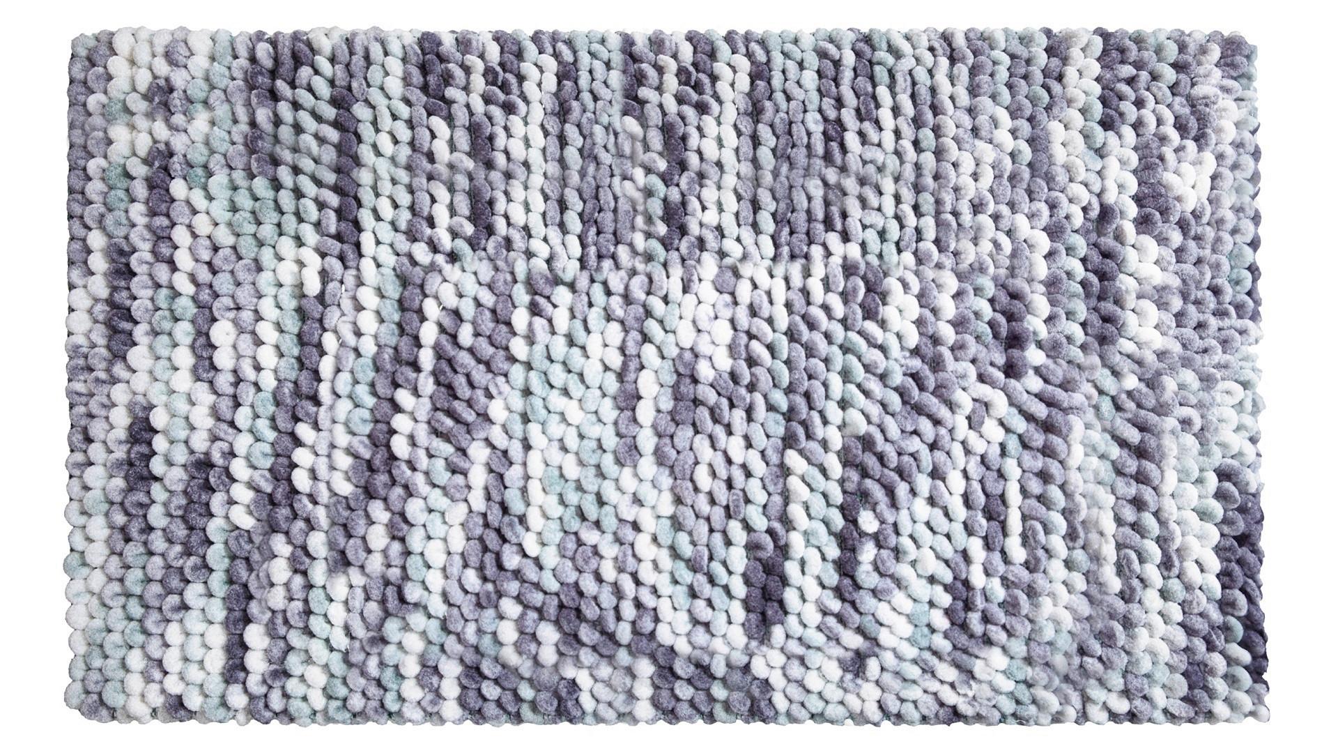 Badematte Punto - Türkis/Grau, KONVENTIONELL, Textil (70/120cm) - Grund