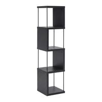 REGÁL PINNAR - tmavosivá, Modern, kov/kompozitné drevo (33/136,5/33cm) - Mömax
