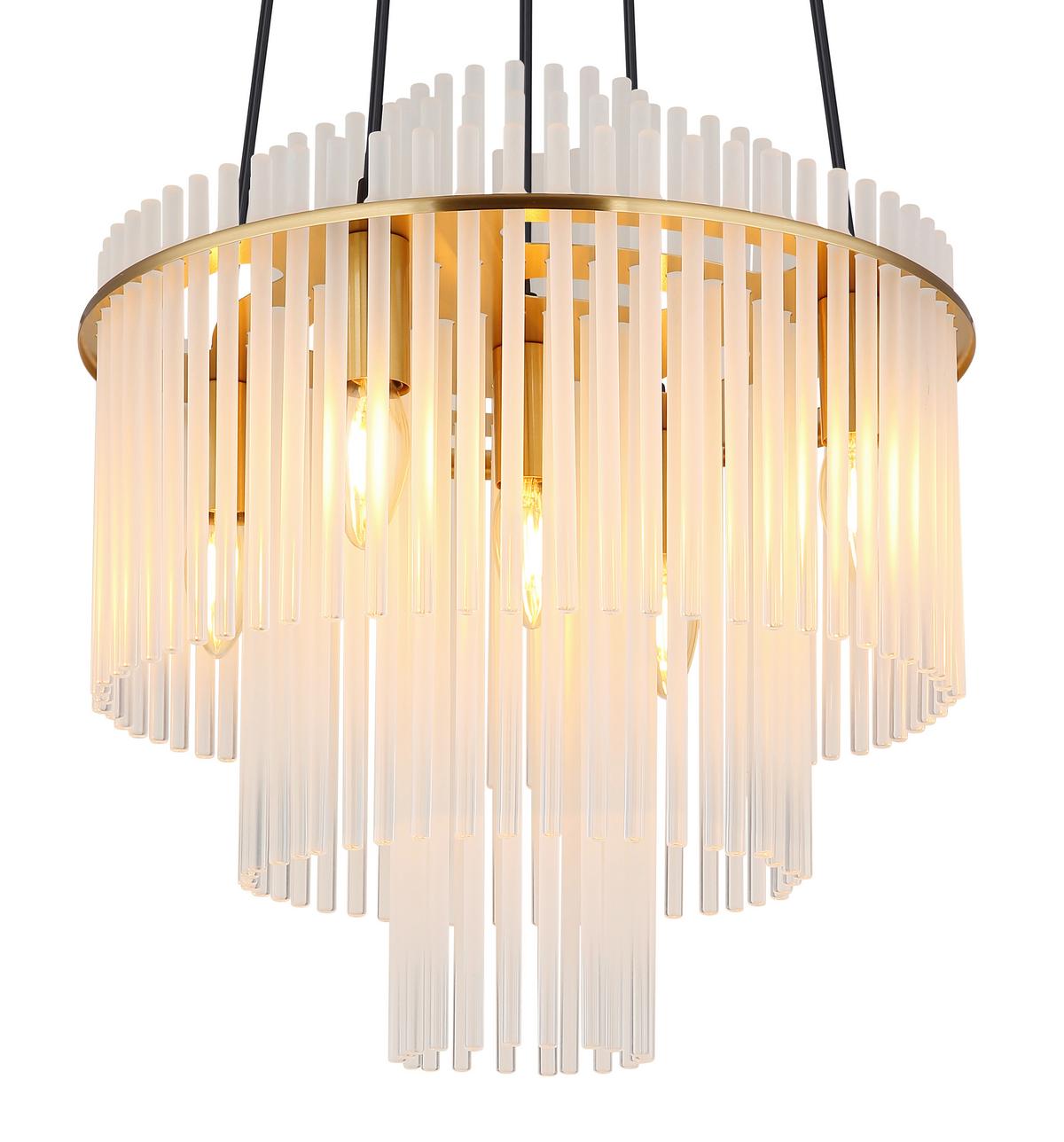 Függőlámpa 15698h2m Gorley - fekete/arany, Basics, fém (40/120cm) - Globo
