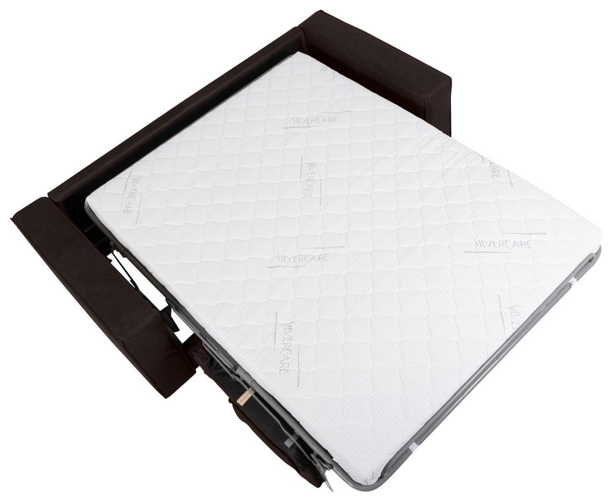 Schlafsofa Texas Dunkelbraun Anilinleder, B: 203 Cm - Dunkelbraun, Design, Leder (203/85/99cm) - MID.YOU