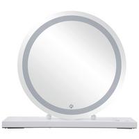 Wandspiegel Led Weiß B: 53 Cm - Weiß, Basics, Glas/Holzwerkstoff (53/10/60cm) - Kayoom