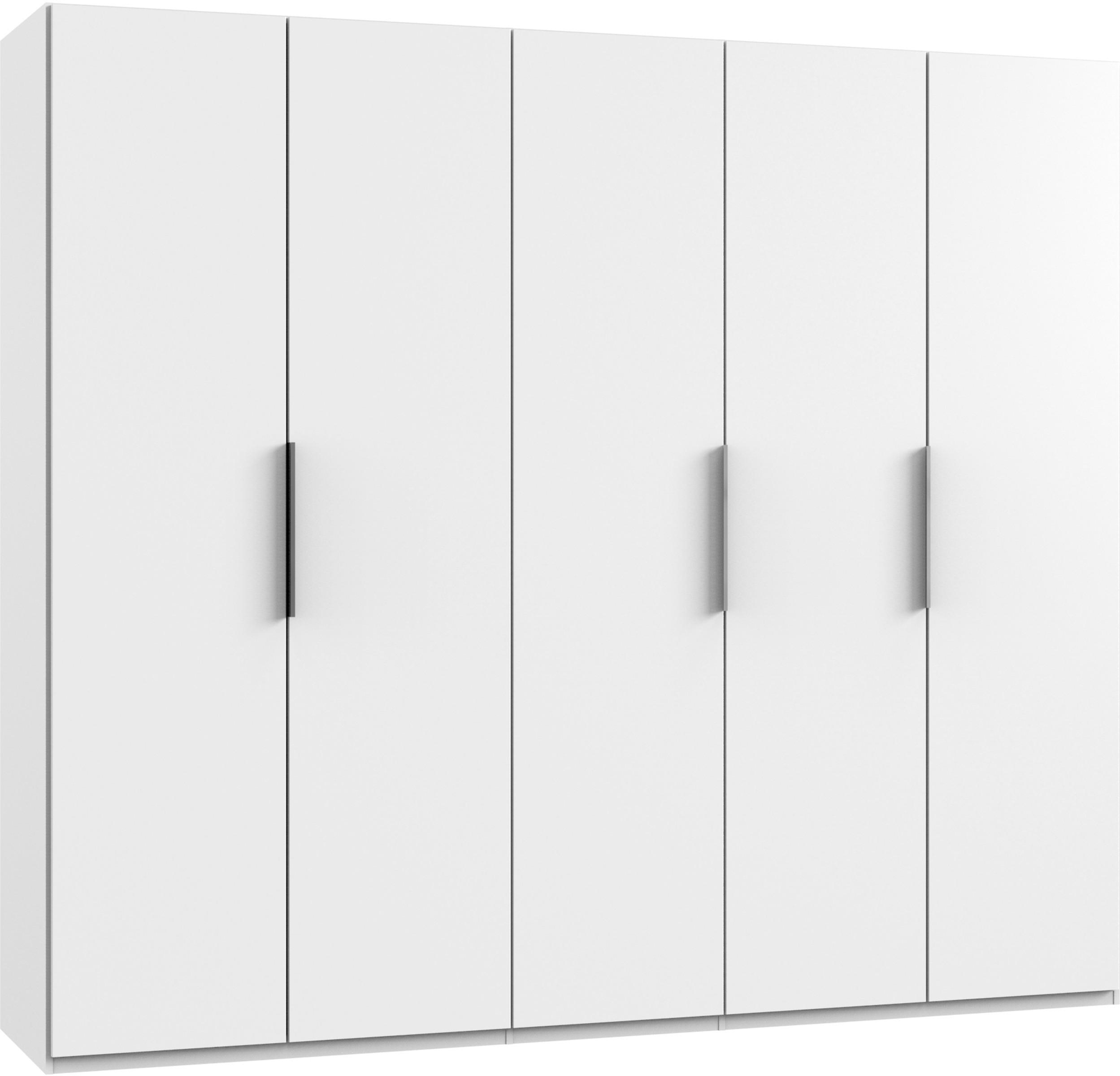 Drehtürenschrank B: 250 Cm Level, Weiß - Weiß, MODERN, Holzwerkstoff (250/216/58cm) - MID.YOU