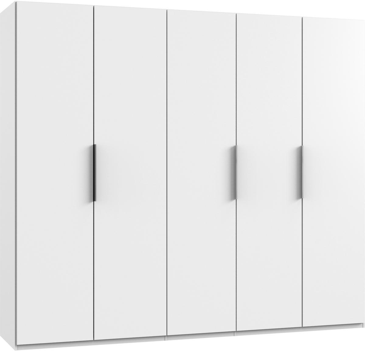 Drehtürenschrank B: 250 Cm Level, Weiß - Weiß, MODERN, Holzwerkstoff (250/216/58cm) - MID.YOU