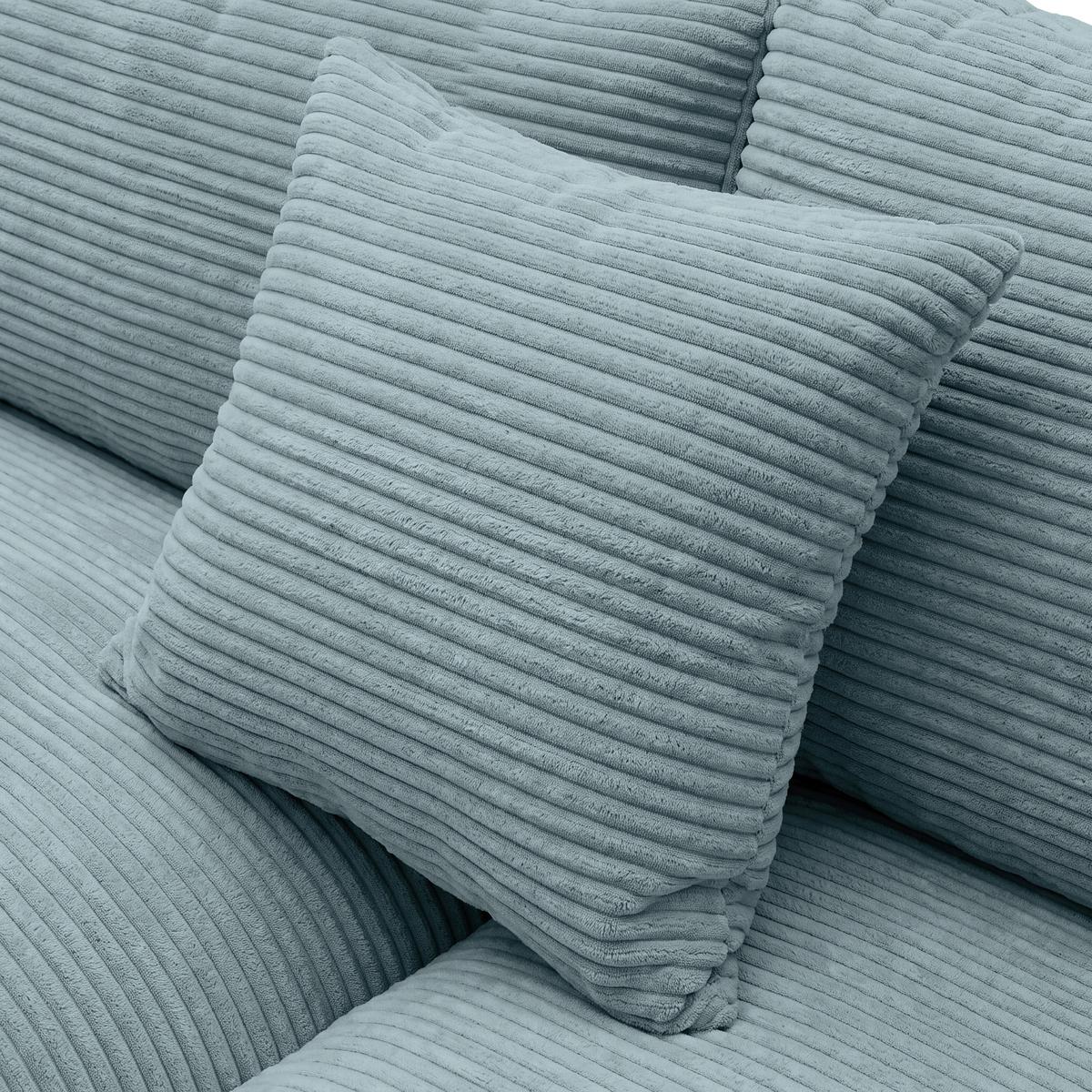 Rohová sedačka PEDRO, levá, petrolejový manšestr - petrolej/černá, Moderní, textil/plast (190/300cm) - Mömax