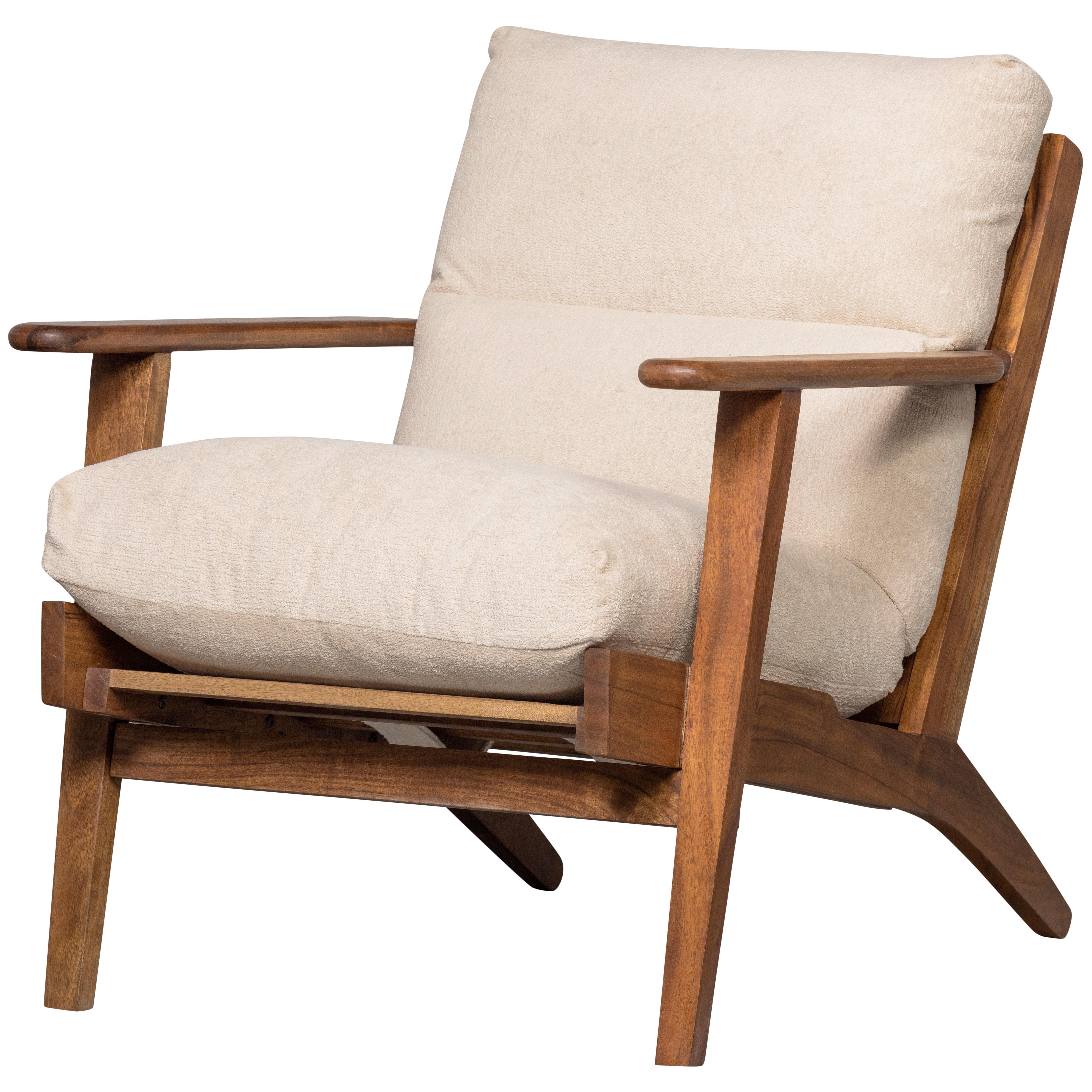 Sessel Houston Naturfarben B: 71 cm - Naturfarben/Akaziefarben, Design, Holz/Textil (71/86/71cm) - Livetastic