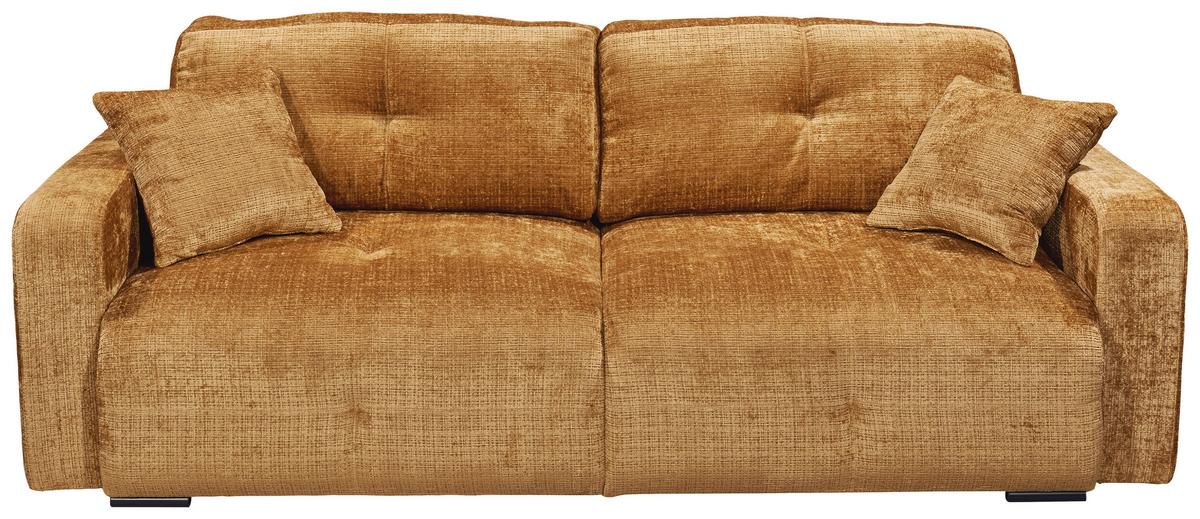 Schlafsofa Bullet Goldfarben B: 235 cm - Goldfarben/Schwarz, KONVENTIONELL, Textil (235/88/120cm) - MID.YOU