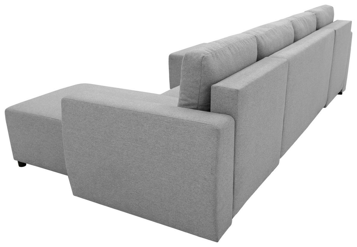 Wohnlandschaft Pharell Mit Schlaffunktion Grau - Schwarz/Grau, Basics, Textil (155/297/155cm) - Livetastic