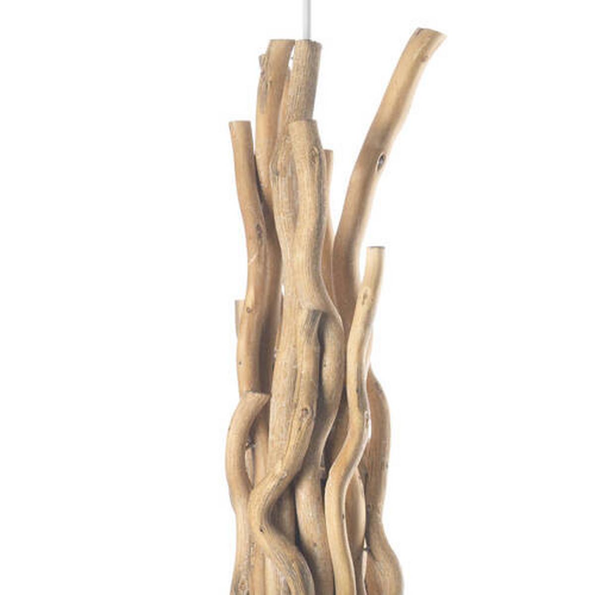 Hängeleuchte 5029/Ss - Sandfarben/Hellbraun, Natur, Holz/Textil (40/110cm)