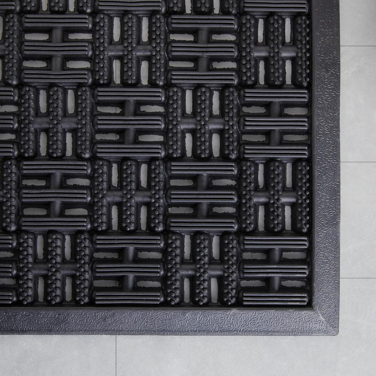 DVEŘNÍ ROHOŽKA Karo, 40/60 cm - černá, Basics, plast (40/60cm) - Mömax