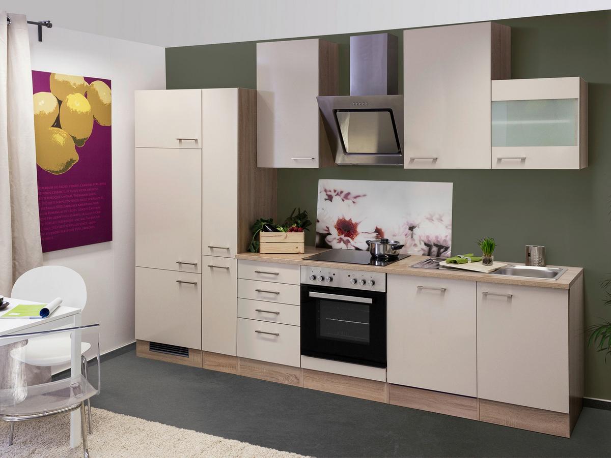 Küchenblock Nepal Sonoma Eiche/kaschmir B: 310cm - Kaschmir/Sonoma Eiche, MODERN, Holzwerkstoff (310cm) - FlexWell