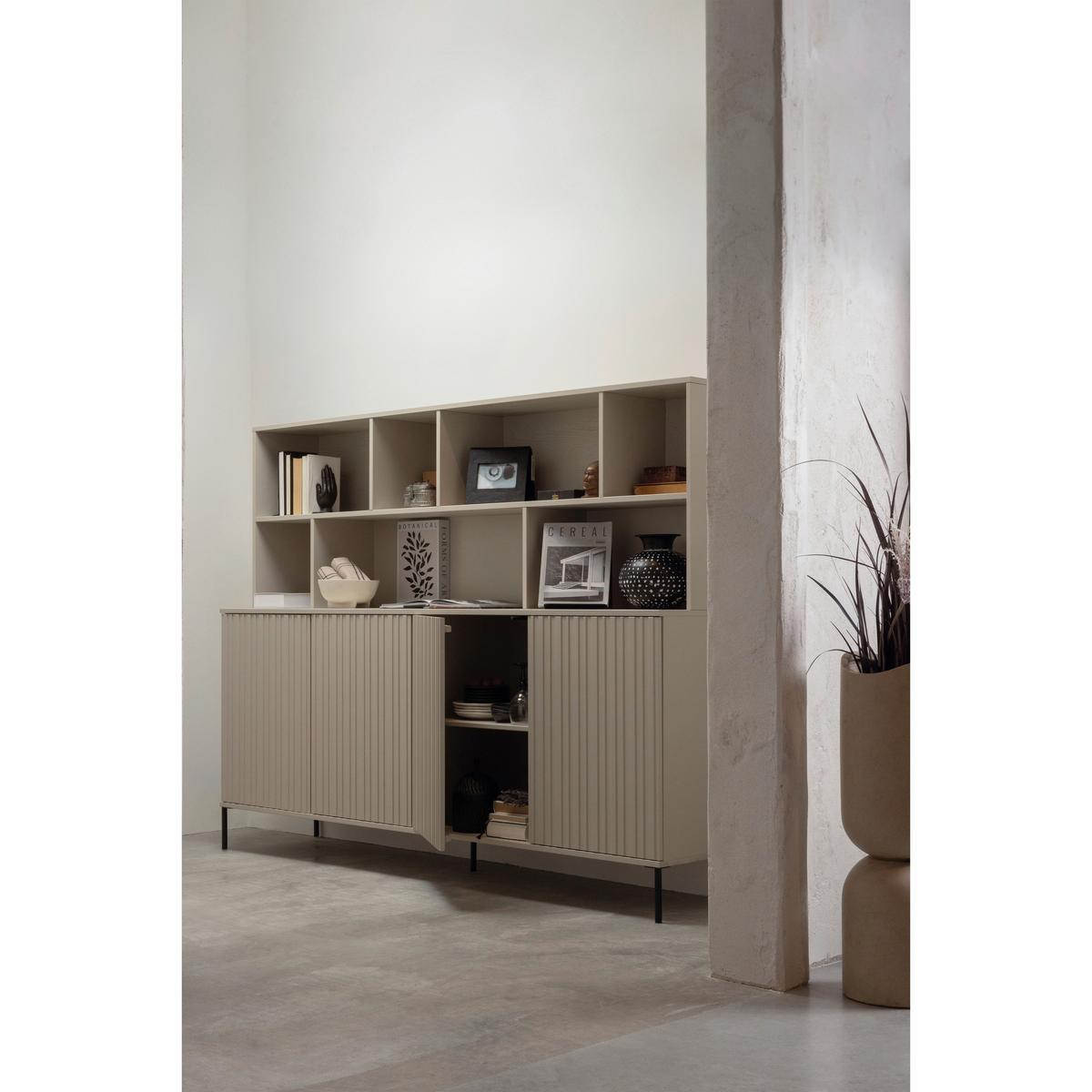 Sideboard Gravure Grau B: 200 Cm - Schwarz/Grau, Design, Holz (200/85/44cm) - Livetastic