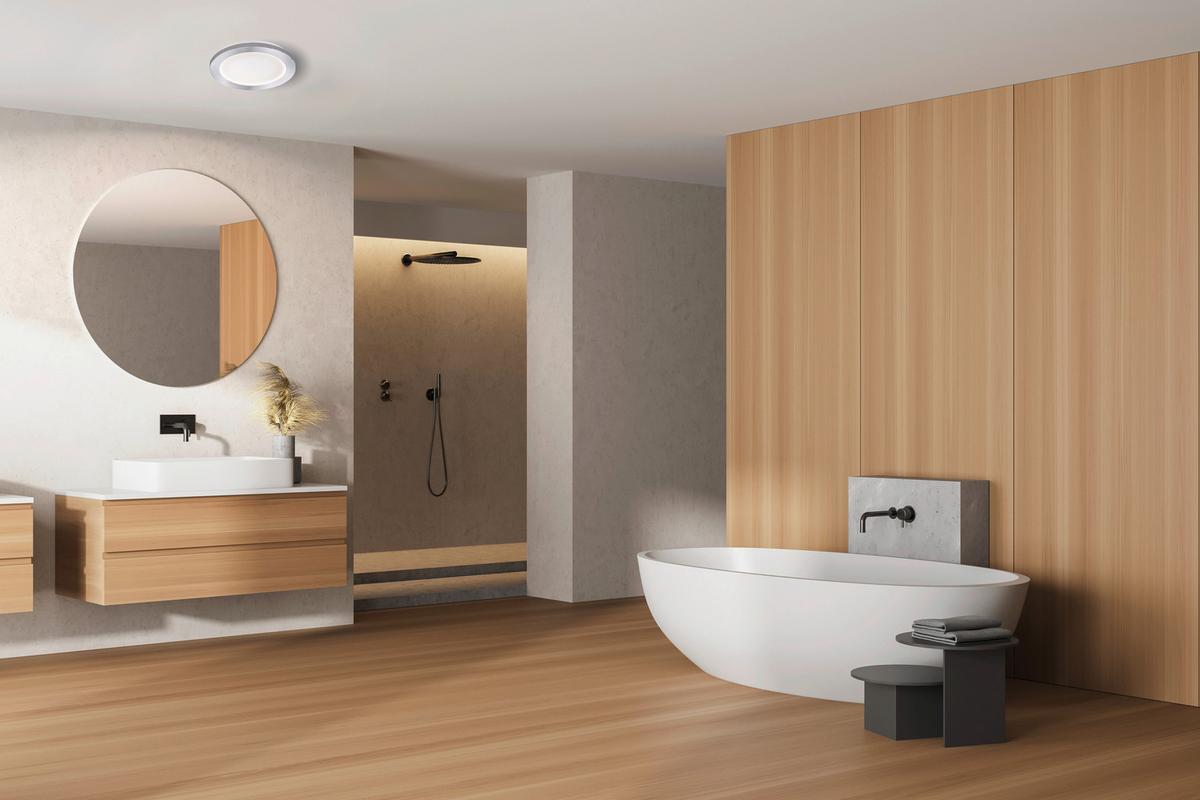 LED-Deckenleuchte 21174 Gotland - Chromfarben/Weiß, Basics, Glas/Kunststoff (17cm) - Fischer & Honsel