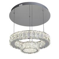 Kristall-Hängeleuchte 2328cc Clover - Chromfarben/Silberfarben, Design, Glas/Kunststoff (35/70cm)