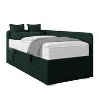 Polsterbett Remi - Dunkelgrün/Rosa, MODERN, Holz/Textil (90/200cm)