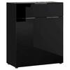 Kommode mit Glasfront B: 83 cm Gw-Oakland, Schwarz - Schwarz, KONVENTIONELL, Glas/Holzwerkstoff (83/102/42cm) - Germania