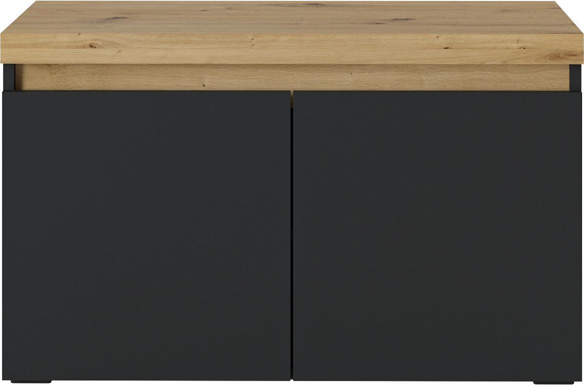 Sitzbank Pepe Artisan Eiche B: 85 cm - Anthrazit/Eiche Artisan, Trend, Holzwerkstoff (85/52/37cm)