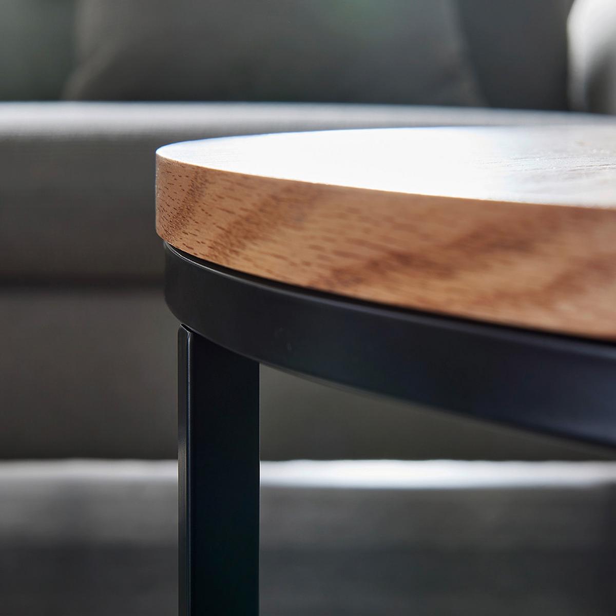 Konferenčný stolík š: 70cm - hnedá/čierna, Modern, kov/kompozitné drevo (70/70/45cm) - MID.YOU