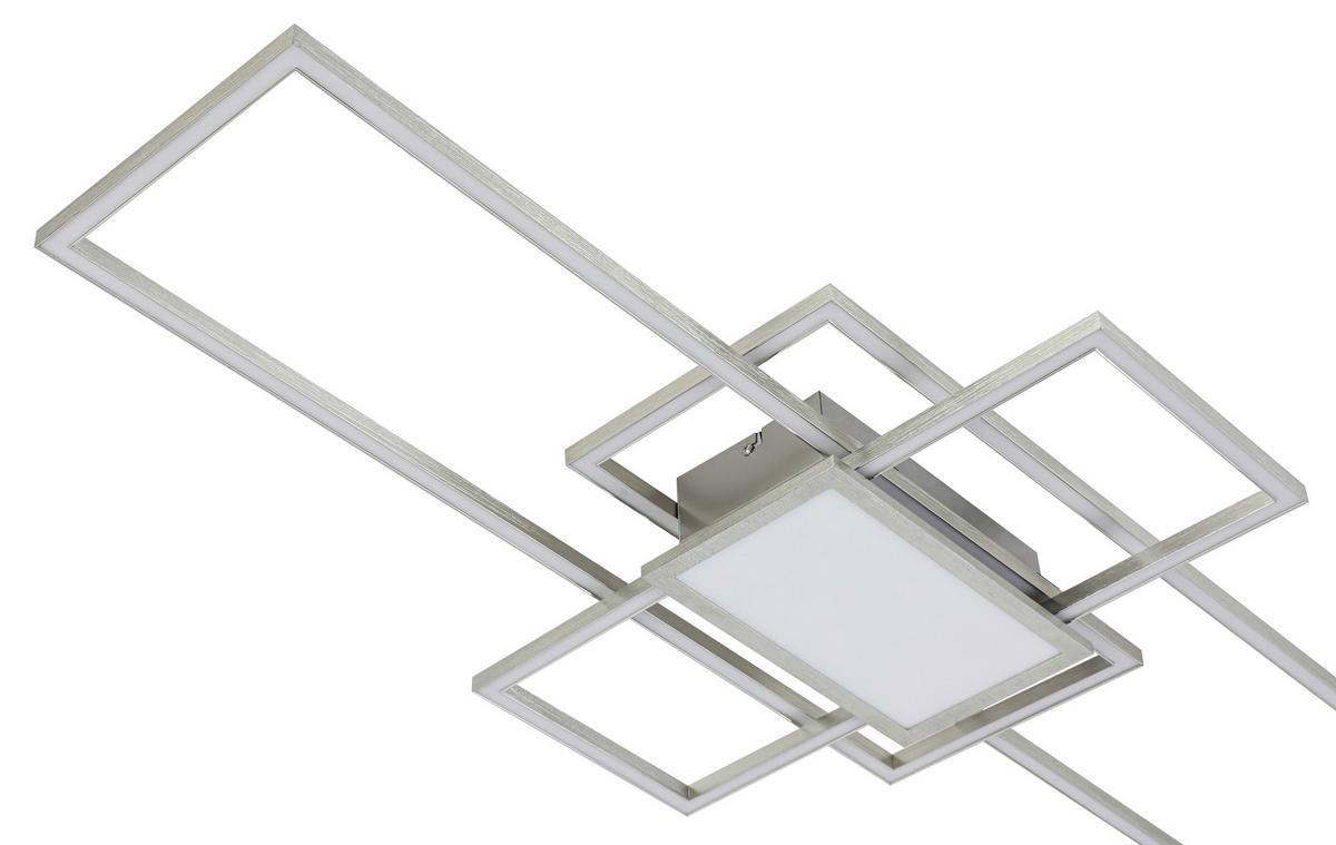 LED-Deckenleuchte Christina 50W 7000lm 3000-6000K dimmbar - Alufarben/Nickelfarben, Basics, Kunststoff/Metall (100/45,8/7,3cm) - Luca Bessoni