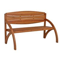 Gartenbank Hadia 3-Sitzer Bank Hadia - Braun/Akaziefarben, MODERN, Holz (66/90/140cm) - Gardenson