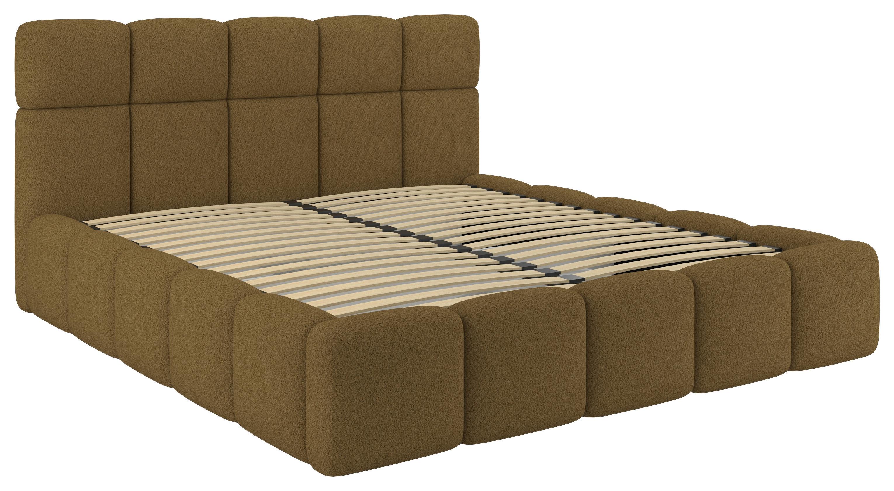 Polsterbett Cloudy Braun, Lf: 180x200 Cm - Braun, Trend, Holz/Holzwerkstoff (180/200cm) - Luca Bessoni